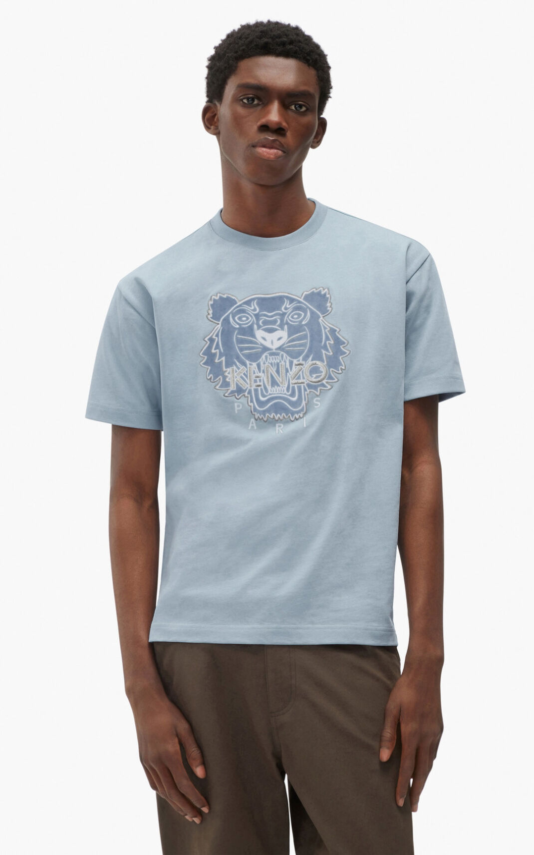 Camisetas Kenzo The Invierno Capsule Tiger Hombre Gris LDC460782